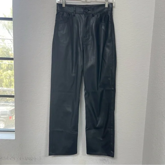 Levi's Leather Pants Faux Leather Ribcage Straight Levi's